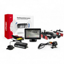 Asistenty parkovania TFT01 4,3 s kamerou HD-315-LED 4-senzorové čierne vnútorné