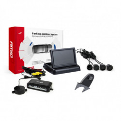Asistenty parkovania TFT02 4,3” s kamerou HD-502-IR 4-senzorové, čierne