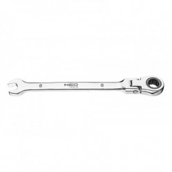 NEO Kombinovaný kľúč - plochý-očkový s kĺbom a račňou 10 x 160mm