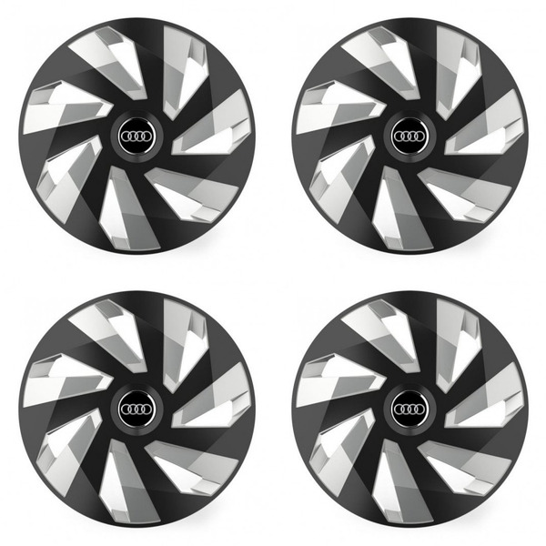 puklice pre  Audi 14 Vector RC black and silver