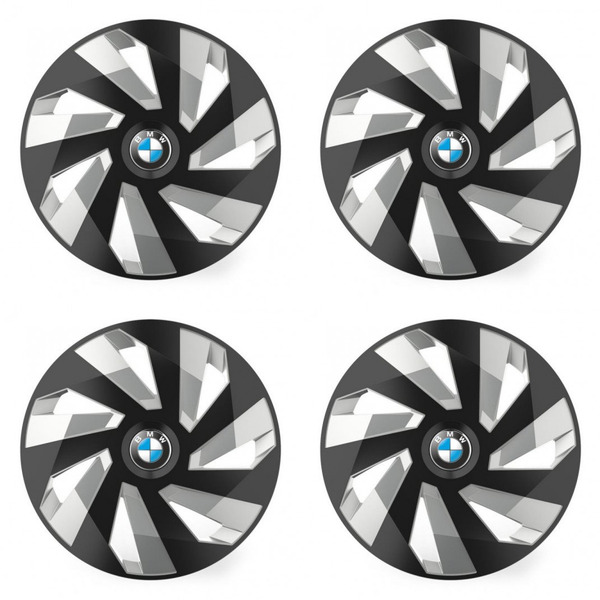 puklice pre BMW 14 Vector RC black and silver