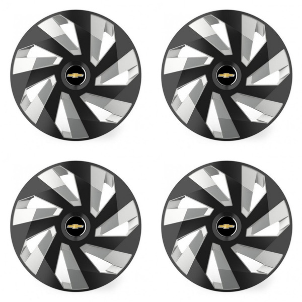 puklice pre Chevrolet 14 Vector RC black and silver