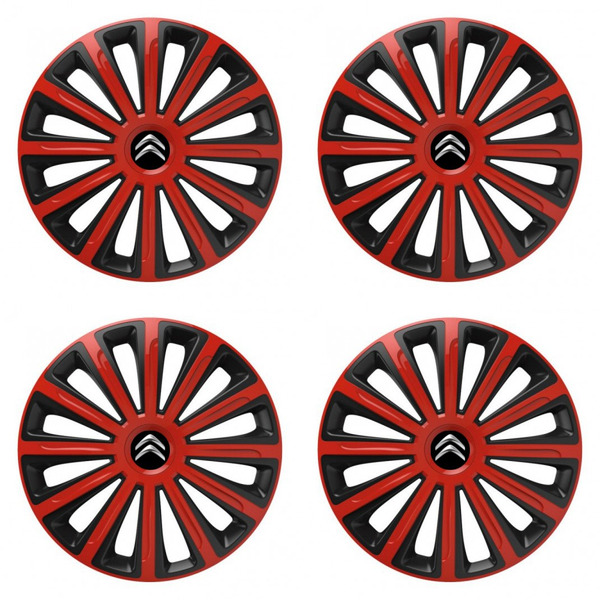 puklice pre  Citroen 16 TREND red and black