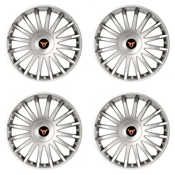 puklice pre  Cupra 16 CRYSTAL silver