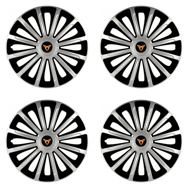 puklice pre Cupra 16 TREND silver and black