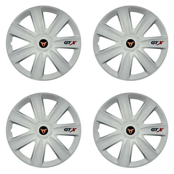 puklice pre Cupra 14 GTX carbon white