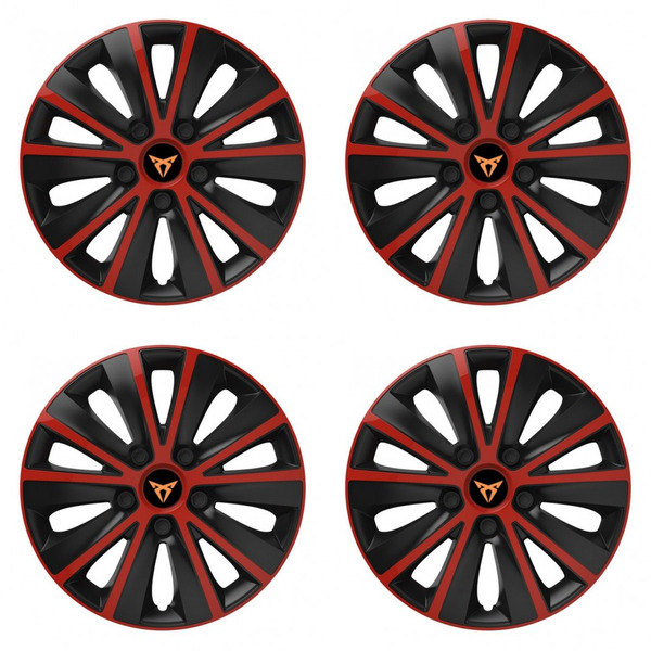 puklice pre Cupra 16 RAPIDE red and black