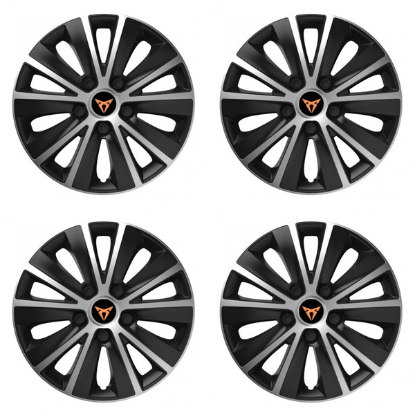 puklice pre Cupra 16 RAPIDE silver and black