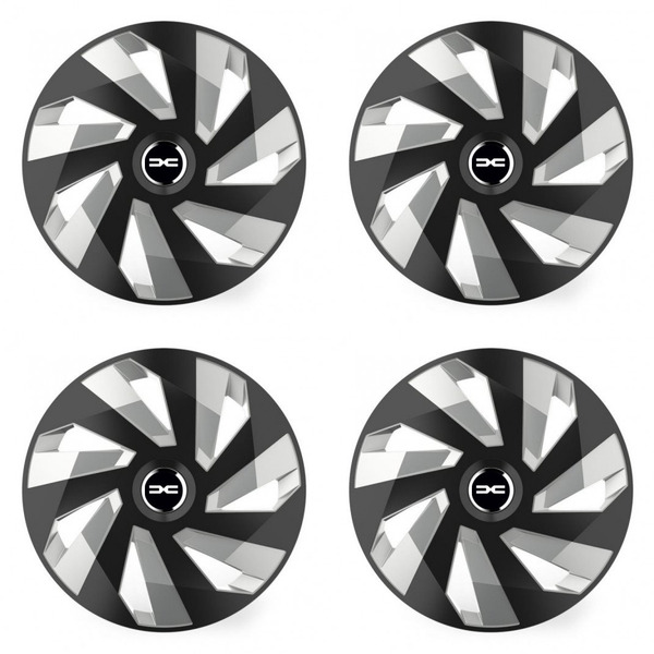 puklice pre  Dacia (nové logo) 14 Vector RC black and silver