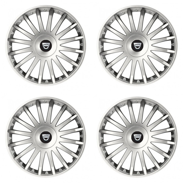 puklice pre  Dacia (staršie logo) 16 CRYSTAL silver