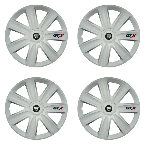 puklice pre  Dacia (staršie logo) 16 GTX carbon white