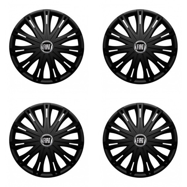 puklice pre Fiat (čierny) 16 SPARK BLACK