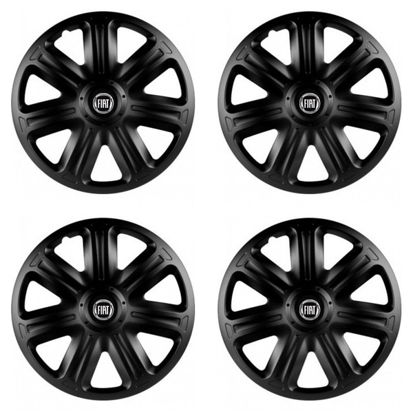 puklice pre Fiat (čierny) 15 COMFORT BLACK