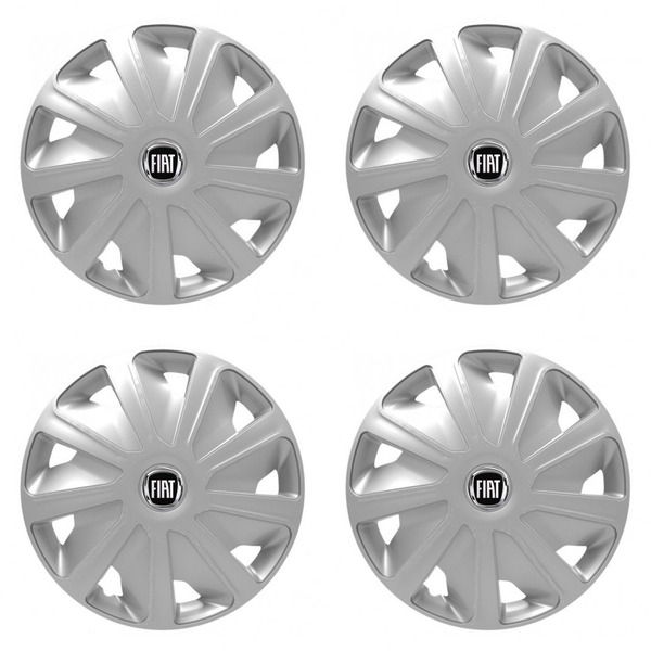 puklice pre Fiat (čierny) pre dodávky 15 Craft silver