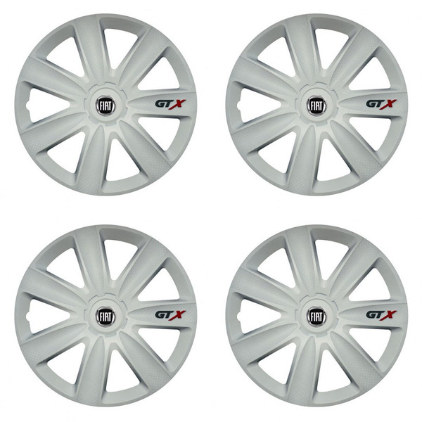 puklice pre Fiat (čierny) 17 GTX carbon white