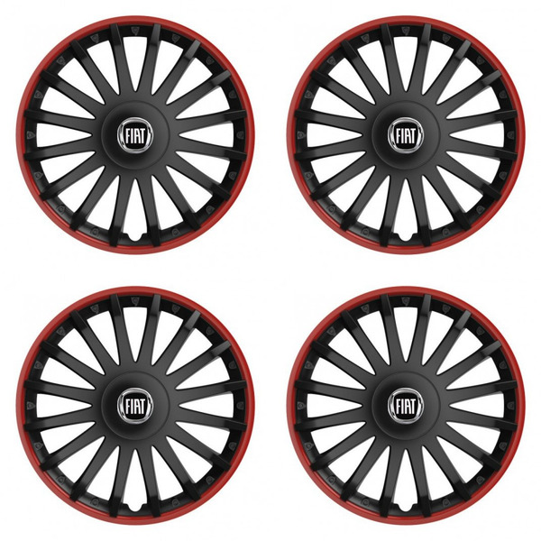 puklice pre  Fiat (čierny) 15 CRYSTAL RO black