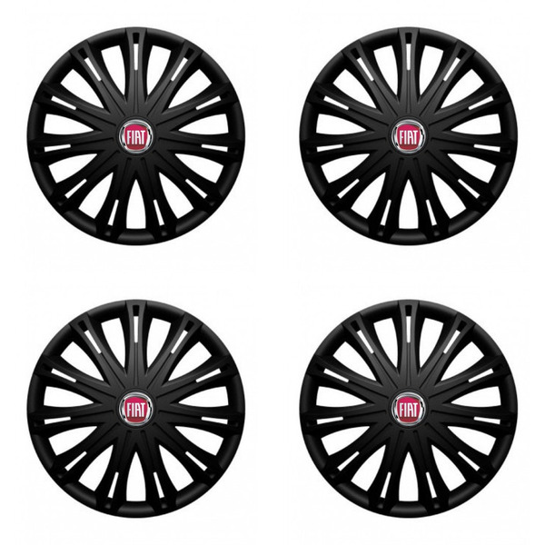 puklice pre Fiat (červené) 17 SPARK BLACK