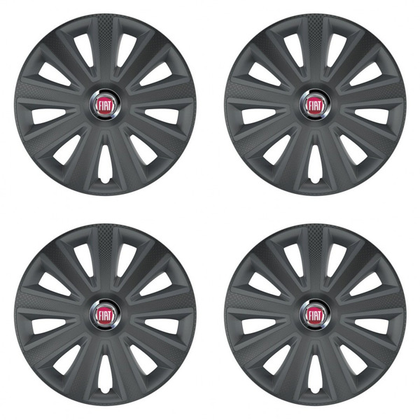 puklice pre Fiat (červené) 16 Aviator carbon RC16 grafite