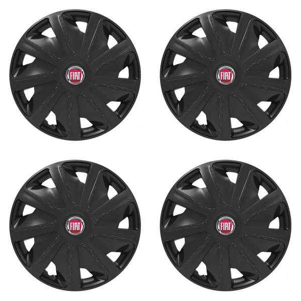puklice pre Fiat (červené) pre dodávky 15 Craft black