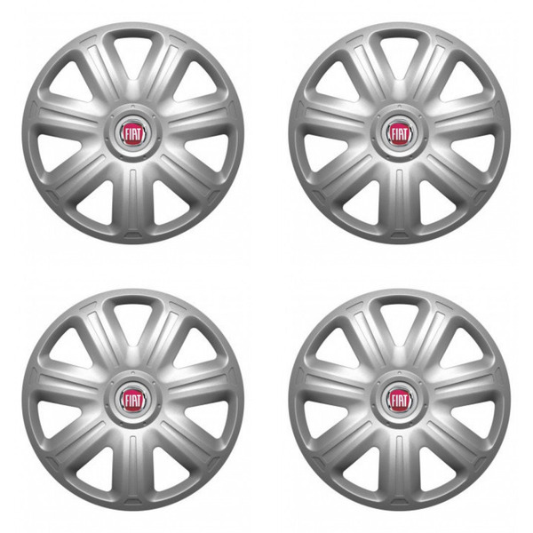 puklice pre Fiat (červené) 15 COMFORT