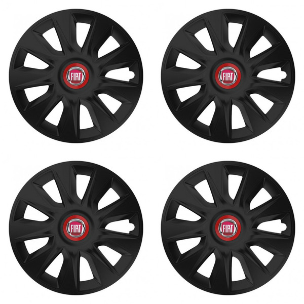 puklice pre  Fiat (červené) 17 STRATOS RR black