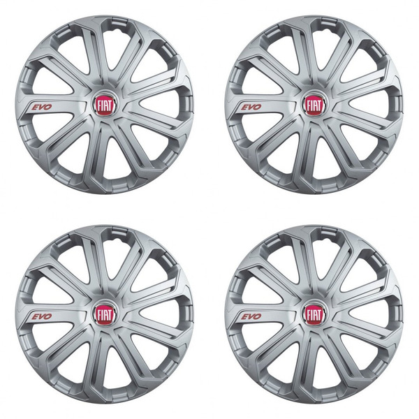 puklice pre Fiat (červené) 14 Evo silver