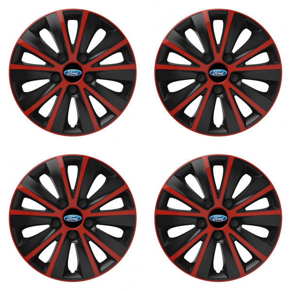 puklice pre Ford 16 RAPIDE red and black