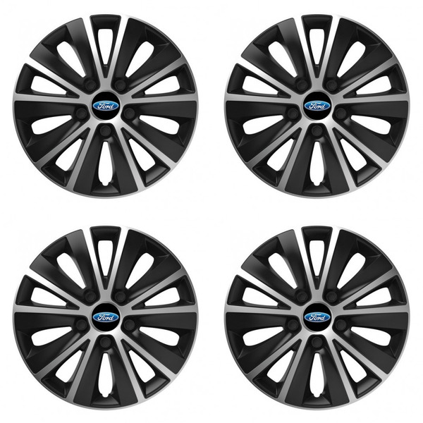 puklice pre  Ford 16 RAPIDE silver and black