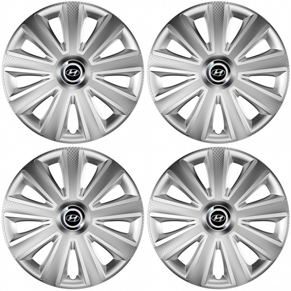 puklice pre Hyundai 15 Aviator carbon silver