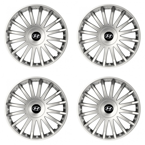 puklice pre  Hyundai 15 CRYSTAL silver