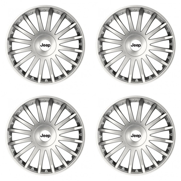 puklice pre  Jeep 15 CRYSTAL silver