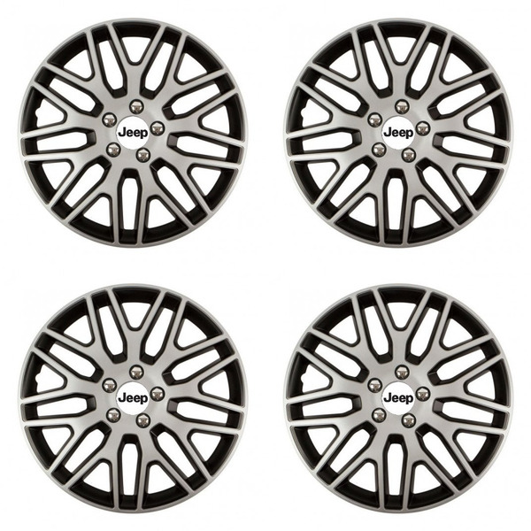 puklice pre Jeep 16 Dakar NC silver and black