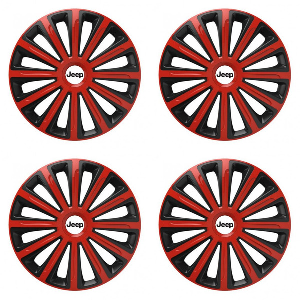 puklice pre  Jeep 15 TREND red and black