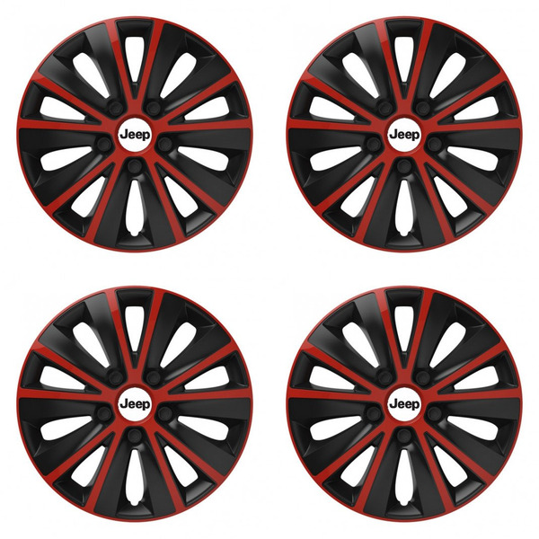 puklice pre Jeep 15 RAPIDE red and black