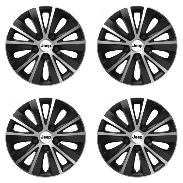 puklice pre Jeep 14 RAPIDE silver and black