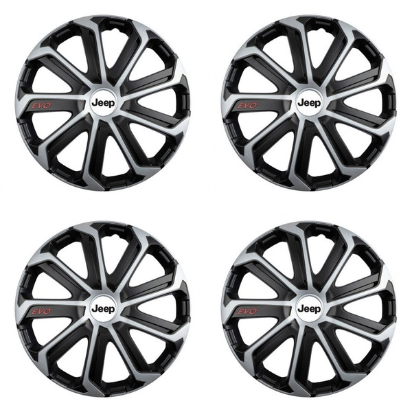 puklice pre Jeep 14 Evo black&silver