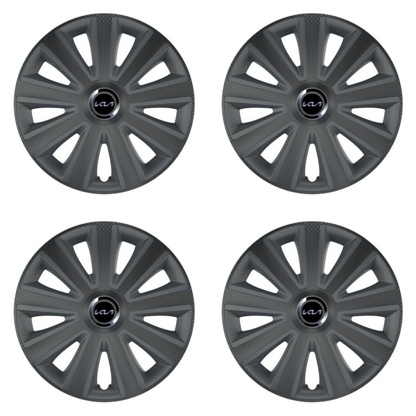 puklice pre  Kia (nové logo) 15 Aviator carbon grafite