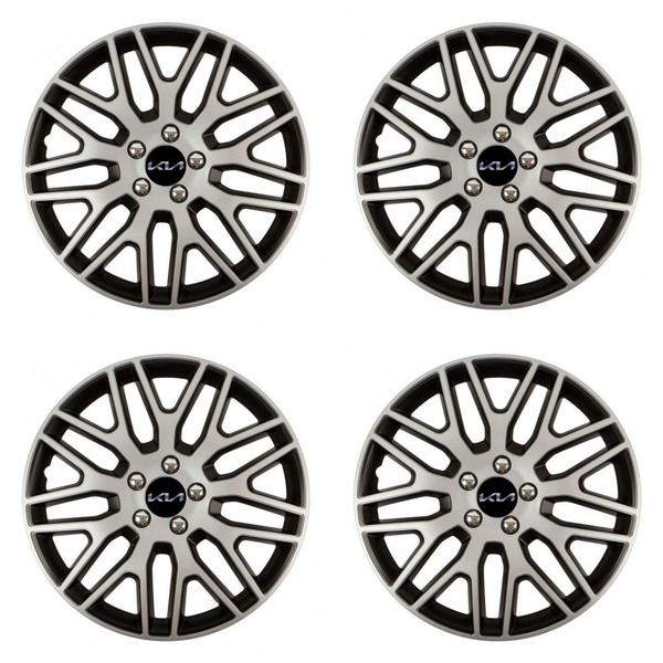puklice pre  Kia (nové logo) 15 Dakar NC silver and black