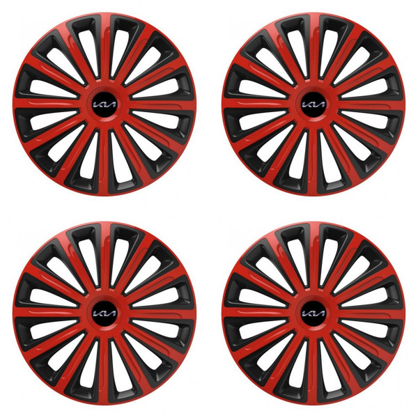 puklice pre  Kia (nové logo) 15 TREND red and black