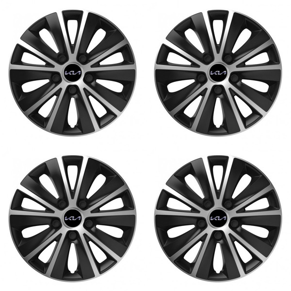 puklice pre  Kia (nové logo) 15 RAPIDE silver and black