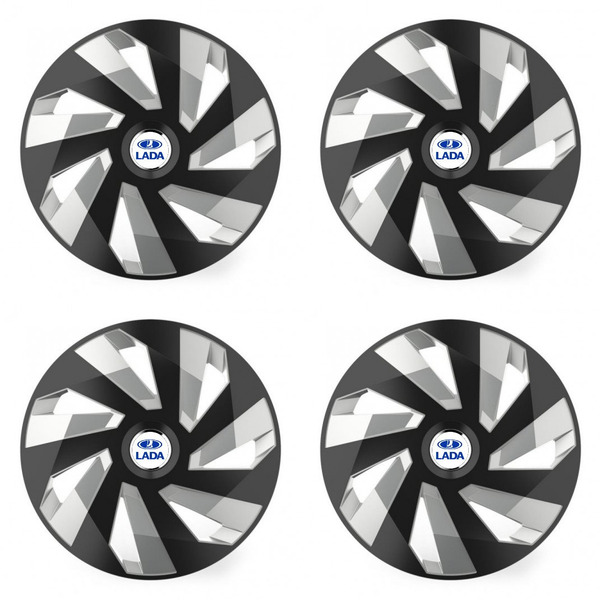 puklice pre  Lada 14 Vector RC black and silver