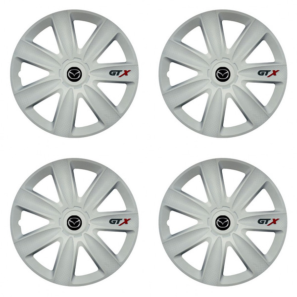puklice pre Mazda 14 GTX carbon white