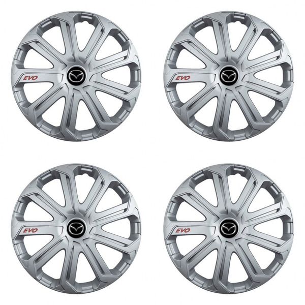 puklice pre  Mazda 14 Evo silver