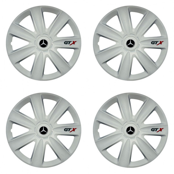 puklice pre Mercedes 14 GTX carbon white