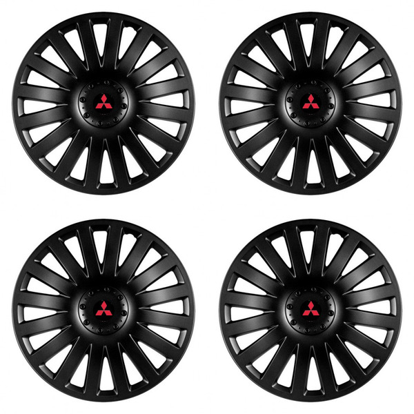 puklice pre Mitsubishi (červené) 14 Smart black