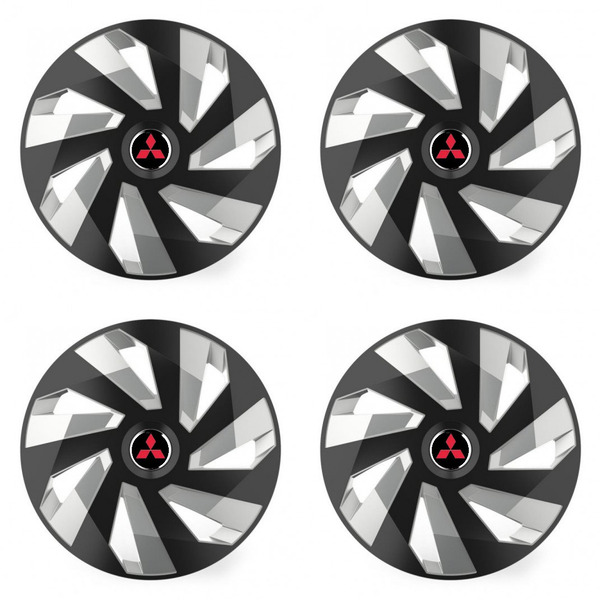 puklice pre  Mitsubishi (červené) 15 Vector RC black and silver