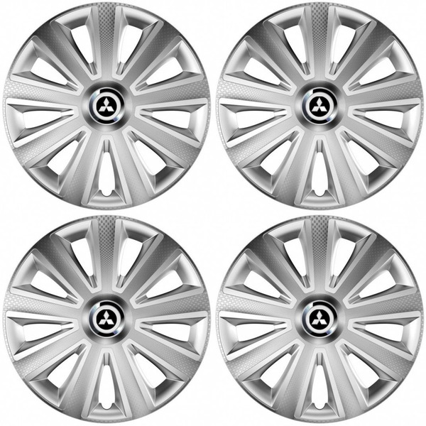 puklice pre Mitsubishi (strieborné) 16 Aviator carbon RC 16 silver