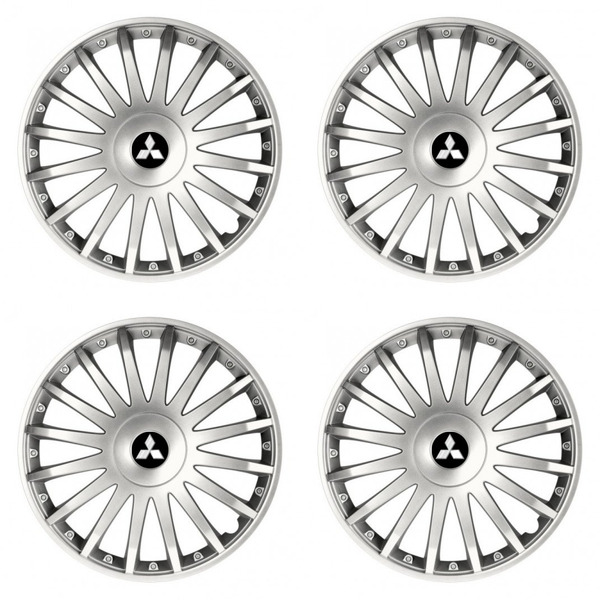 puklice pre  Mitsubishi (strieborné) 16 CRYSTAL silver