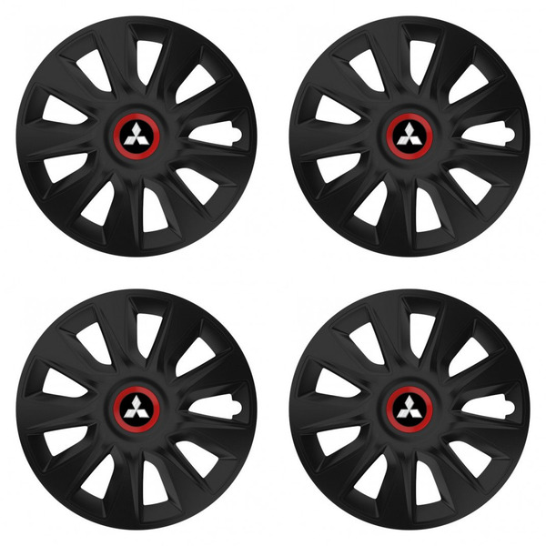 puklice pre Mitsubishi (strieborné) 16 STRATOS RR black