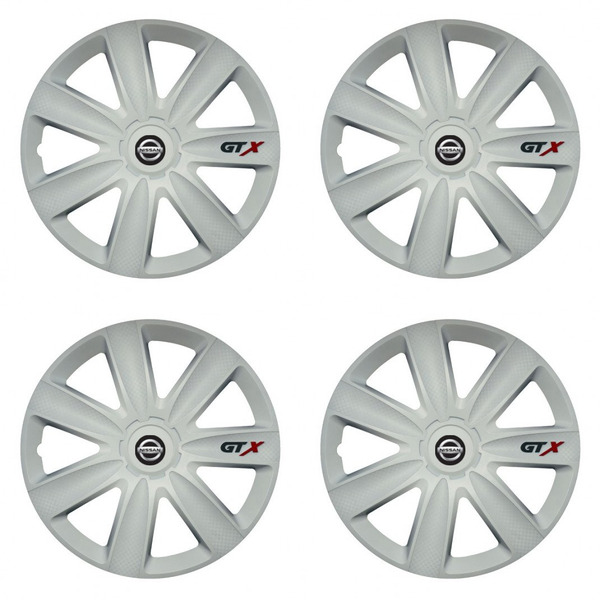 puklice pre  Nissan 17 GTX carbon white